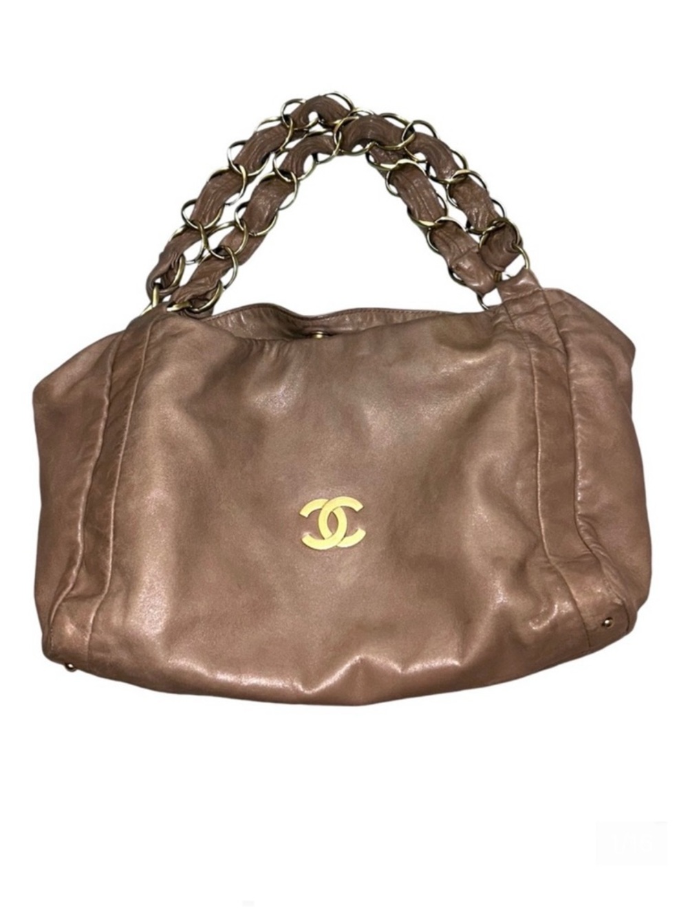 CHANEL Small Olsen Tote in Beige / Light Brown - Authentic with COA